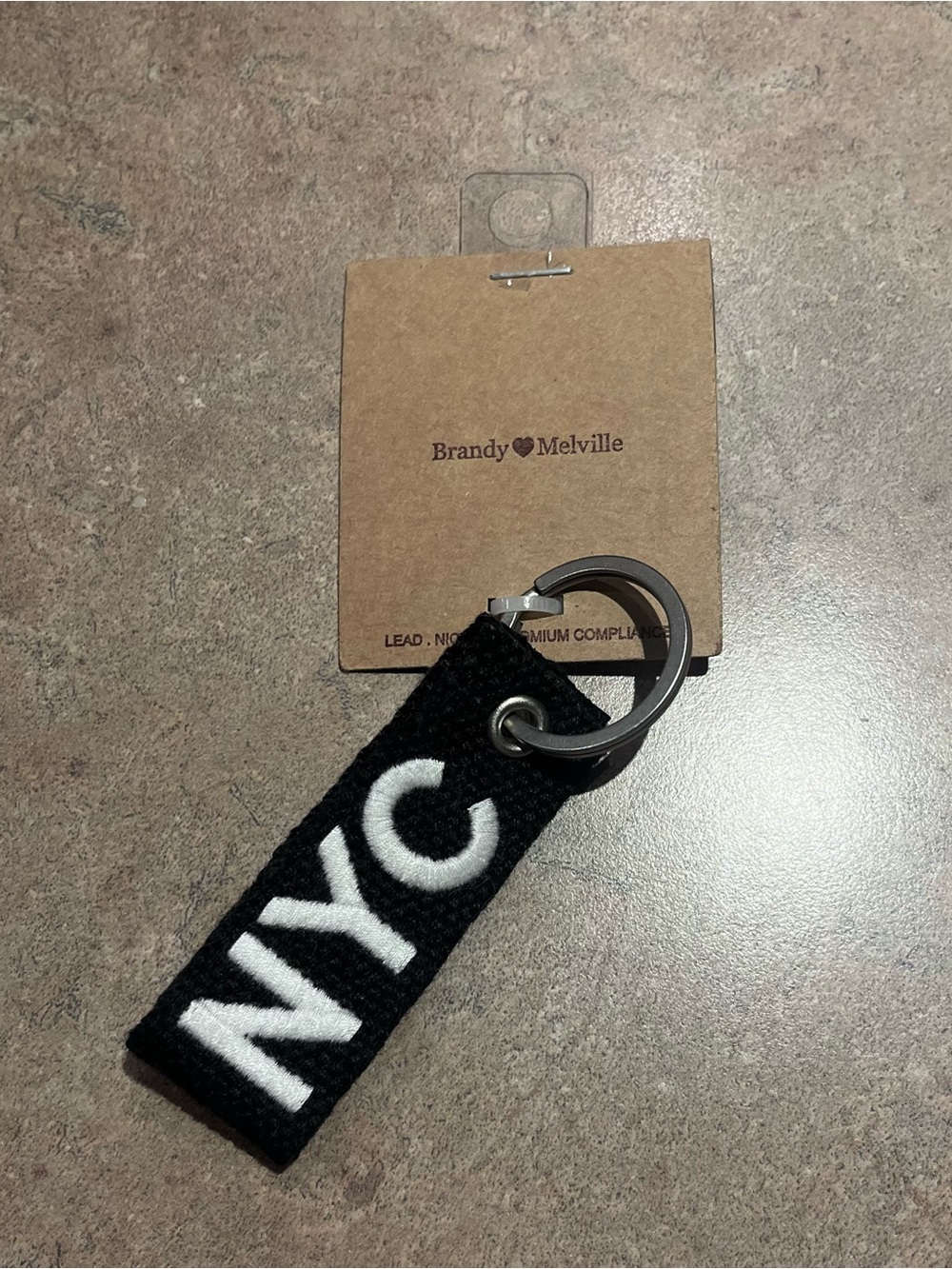 brandy melville nyc keychain
